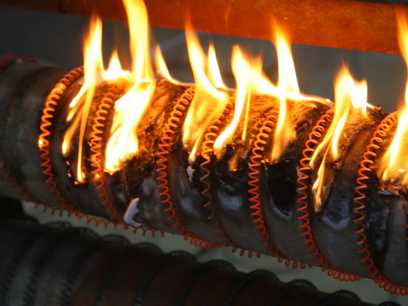 Возгорание масла